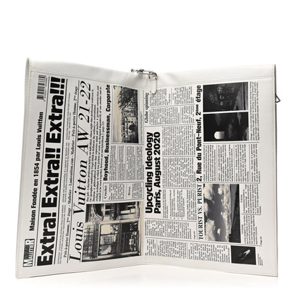 Louis Vuitton Calfskin Newspaper Print Pouch 5 of 13