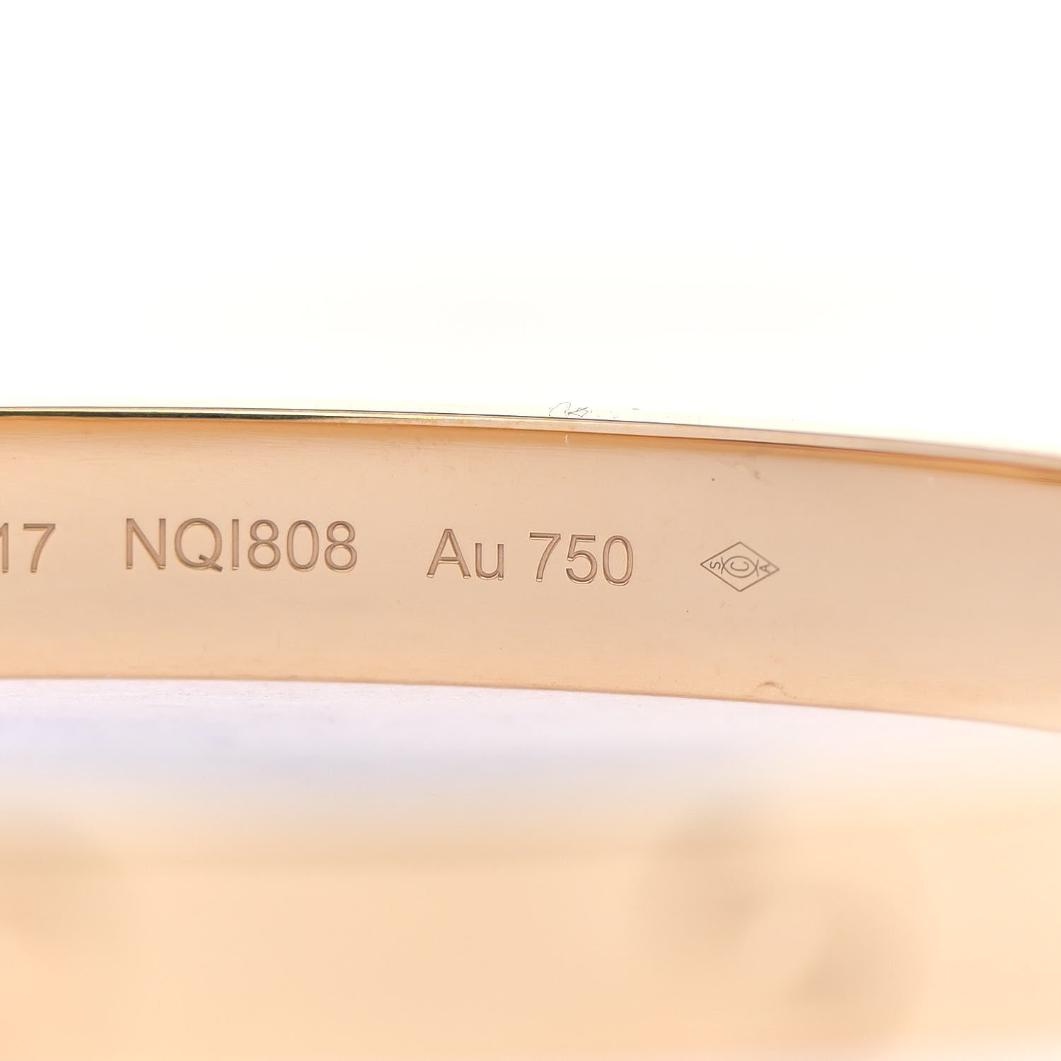 Cartier 18K Yellow Gold LOVE Bracelet 17 5 of 6