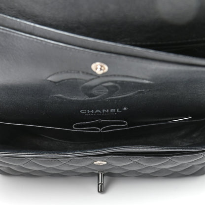 Chanel Crumpled Calfskin Quilted Medium Double Flap So Black 4 of 4