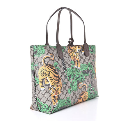 Gucci GG Supreme Monogram Bengal Medium Shopping Tote Beige Yard 3 of 6