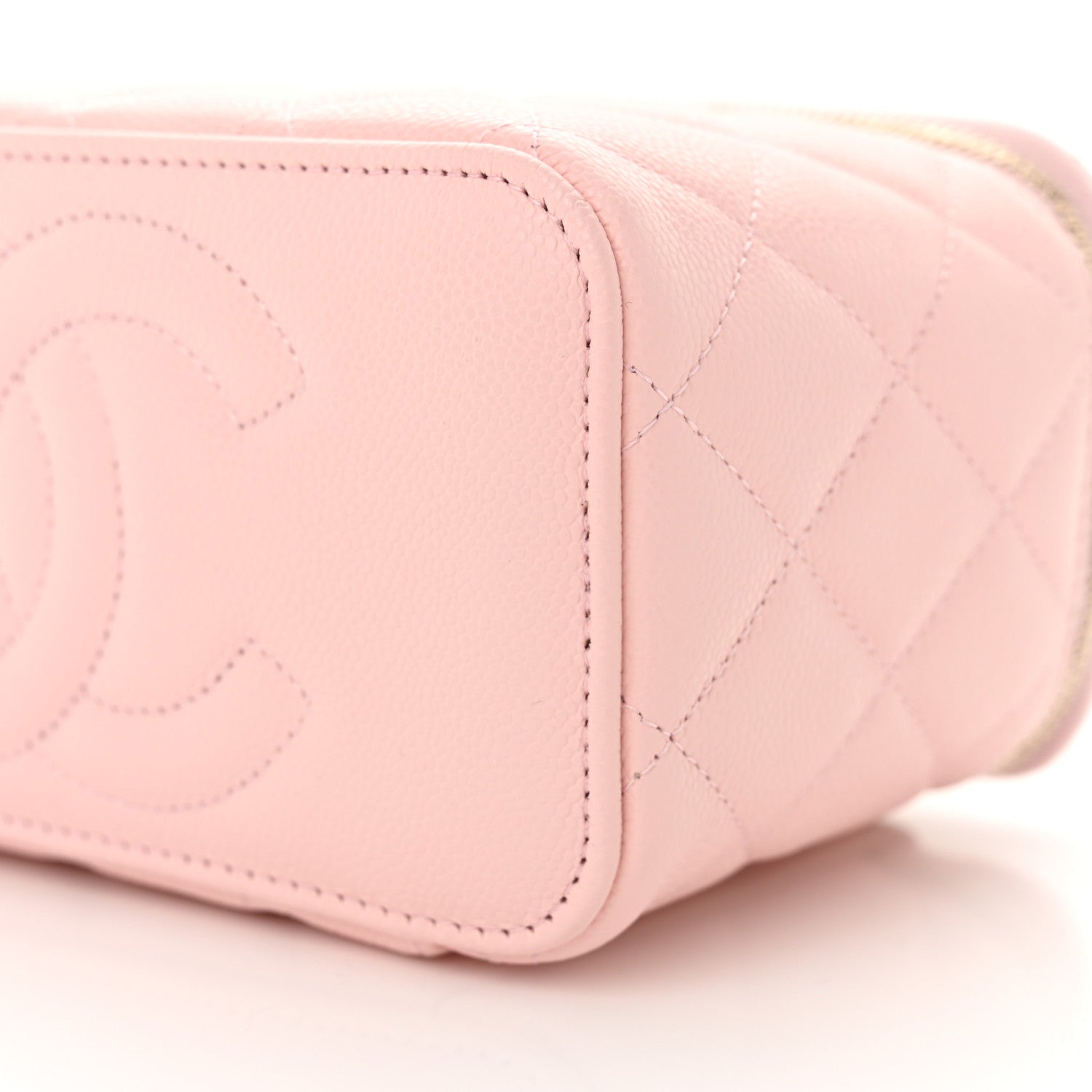 Chanel Caviar Quilted Small Vanity Case With Chain Light Pink 10 of 11