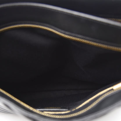 Saint Laurent Grain De Poudre Matelasse Chevron Medium Tribeca Shopping Bag Black 5 of 10
