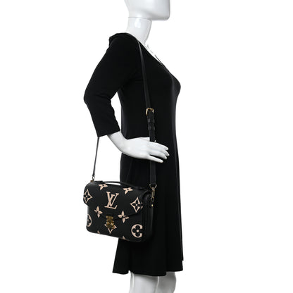 Louis Vuitton Empreinte Monogram Giant Pochette Metis Black Beige 2 of 9