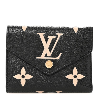 Louis Vuitton Empreinte Monogram Giant Victorine Wallet Black Beige 1 of 7