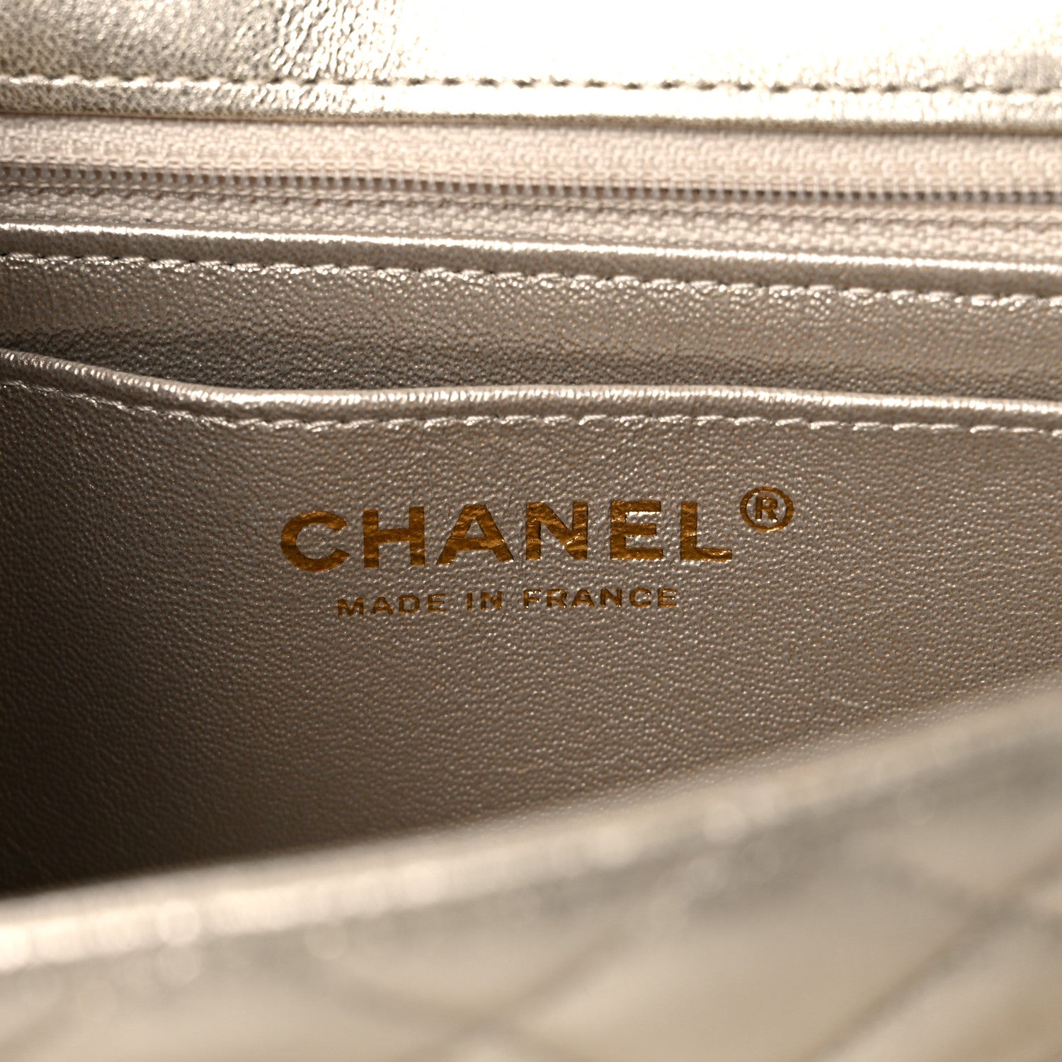 Chanel Metallic Lambskin Quilted Mini Rectangular Flap Gold 8 of 10