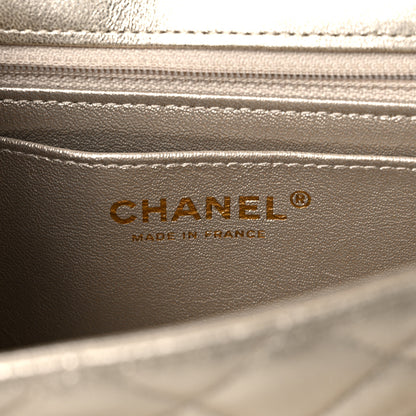 Chanel Metallic Lambskin Quilted Mini Rectangular Flap Gold 8 of 10