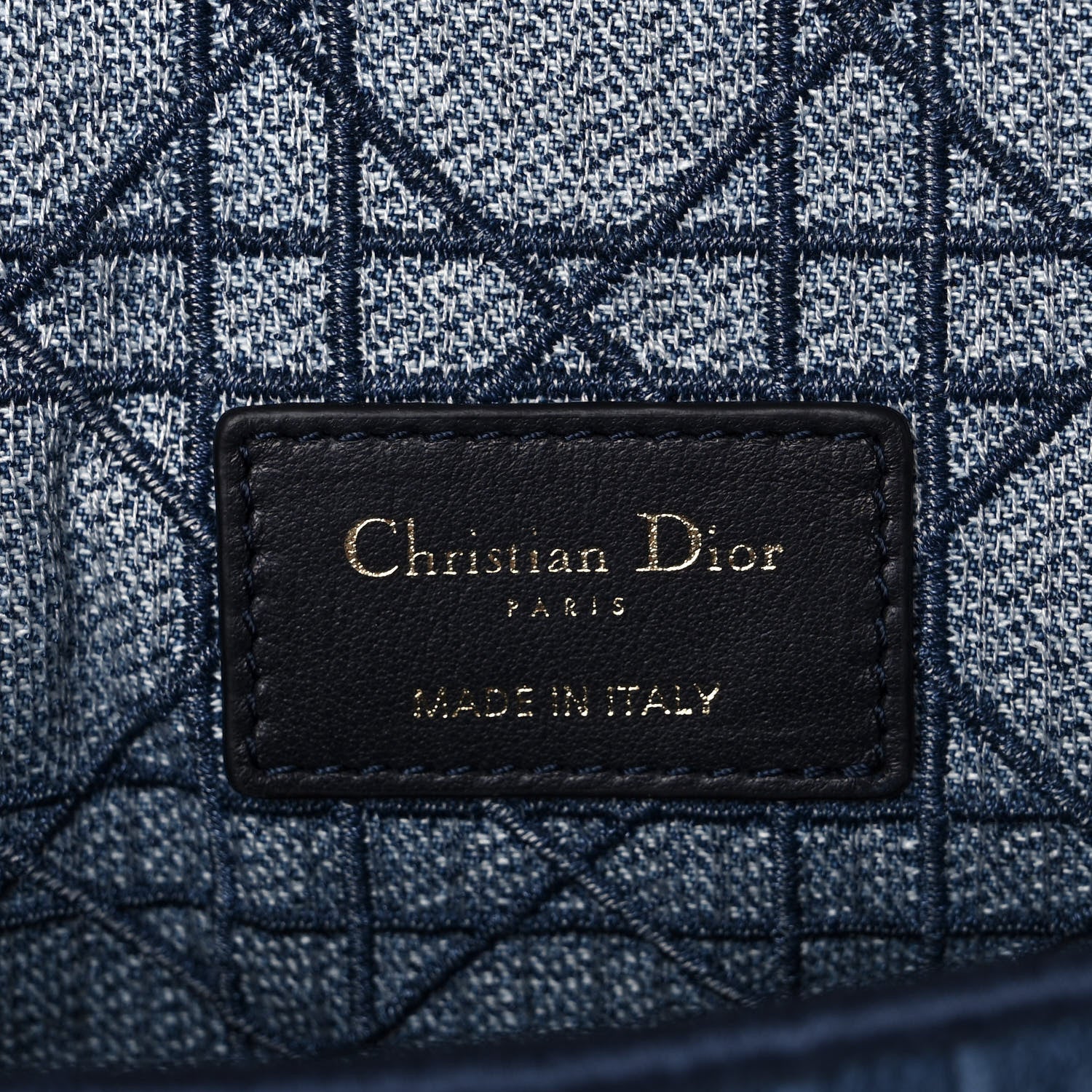 Christian Dior Denim Cannage Small Caro Bag Blue 6 of 10