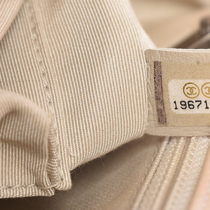 Chanel Patent Goatskin Quilted New Medium Boy Flap Beige Clair 7 of 10