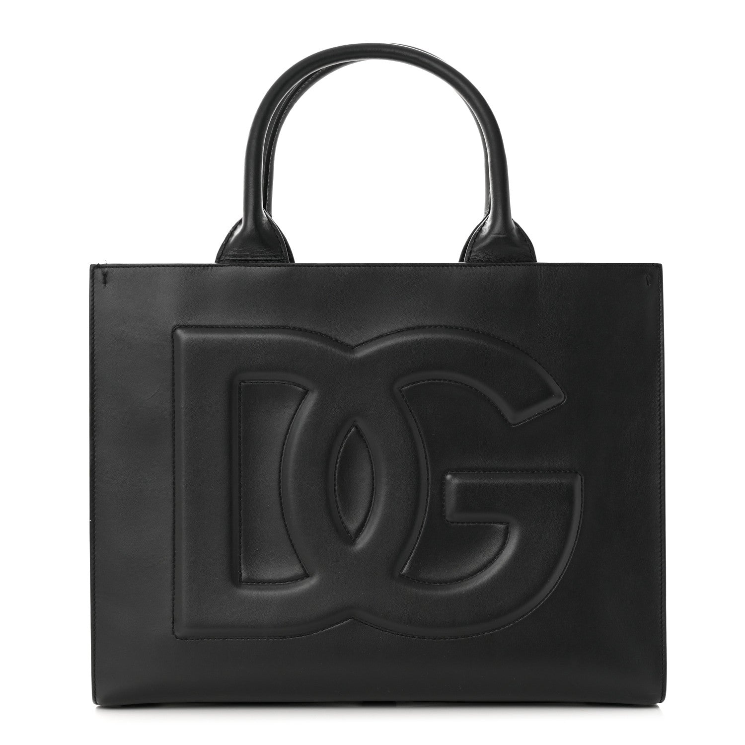 Dolce & Gabbana Calfskin Medium DG Daily Shopper Tote Black 1 of 12