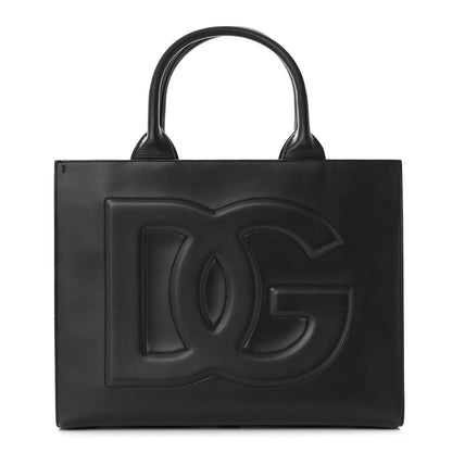 Dolce & Gabbana Calfskin Medium DG Daily Shopper Tote Black 1 of 12