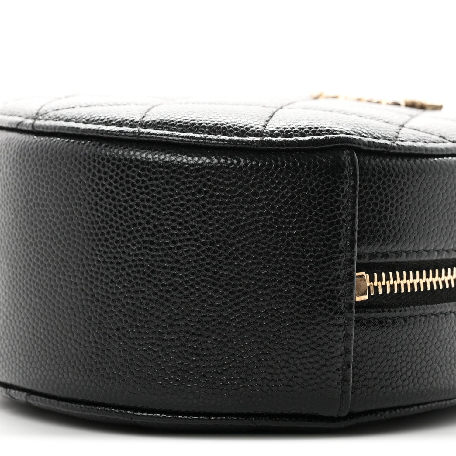 Chanel Caviar Quilted Gripoix CC Round Clutch With Chain Black 9 of 10