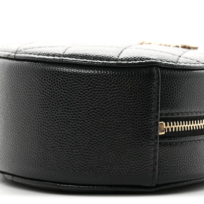 Chanel Caviar Quilted Gripoix CC Round Clutch With Chain Black 9 of 10