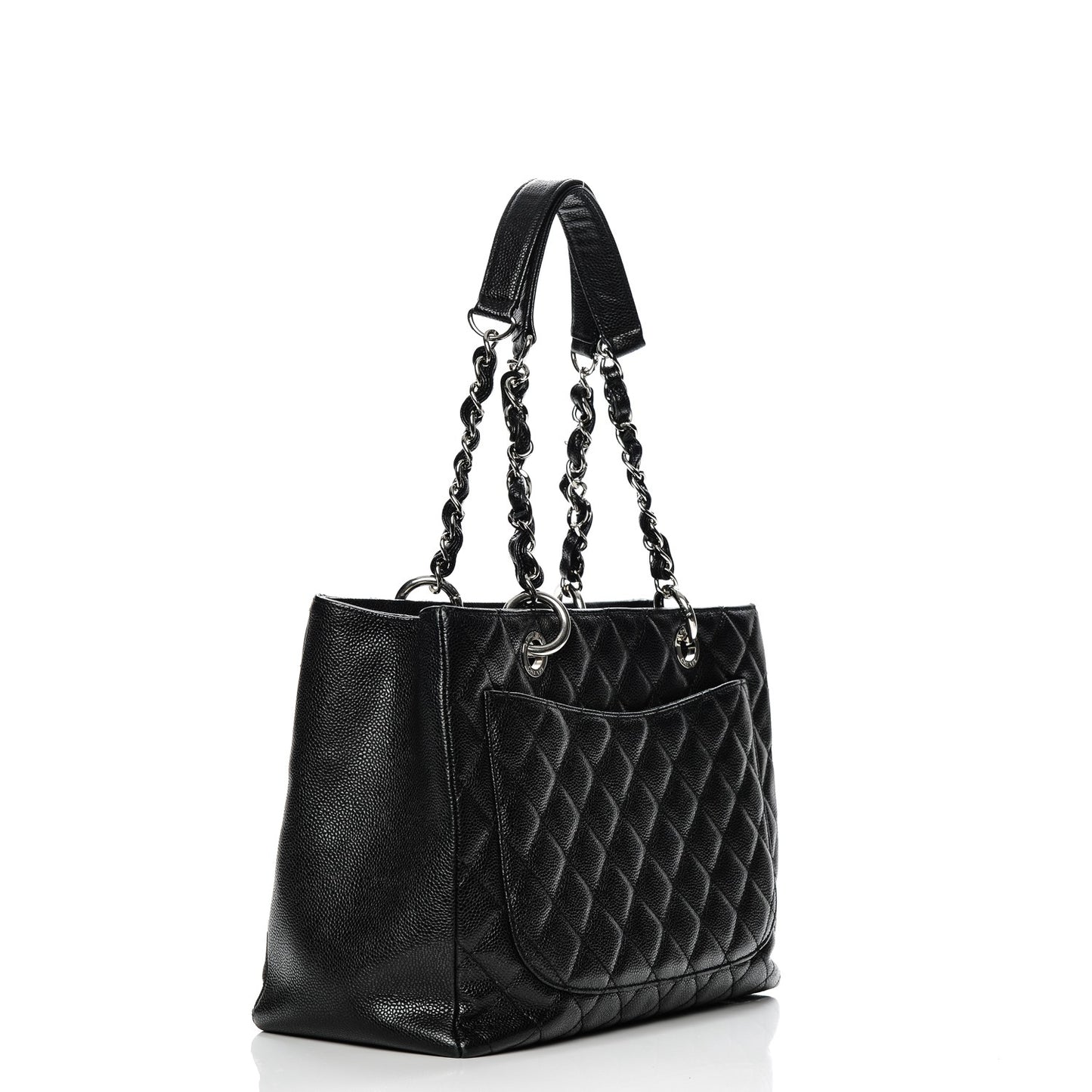 Caviar Quilted Grand Shopping Tote GST Black