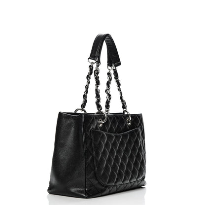Chanel Caviar Quilted Grand Shopping Tote GST Black 3 of 12