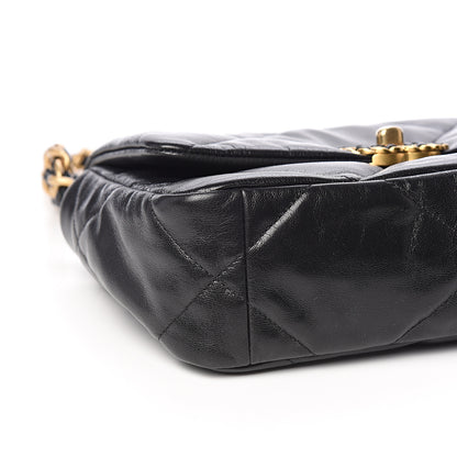 Chanel Goatskin Quilted Medium 19 Flap Black 7 of 10