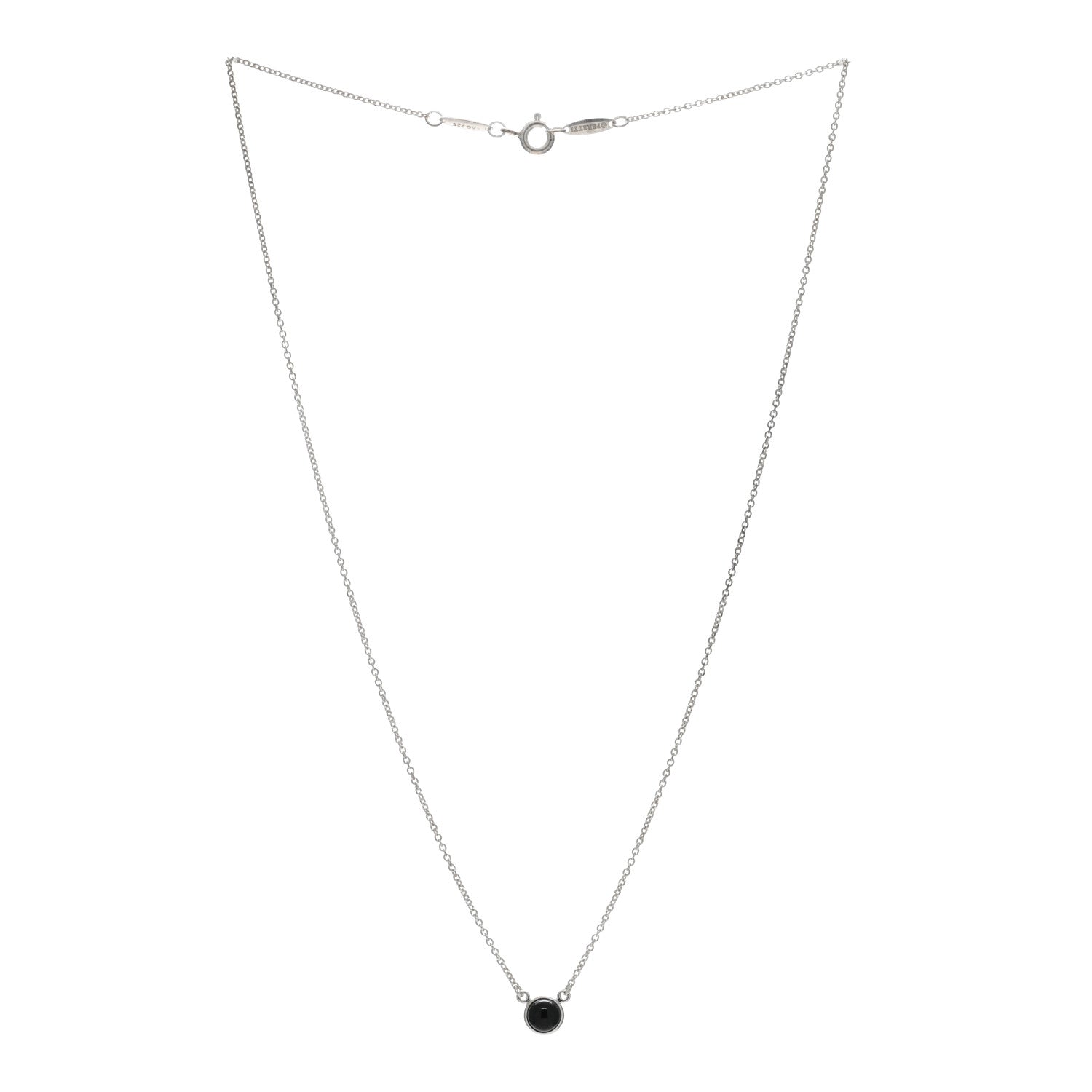 Tiffany Sterling Silver Black Jade Elsa Peretti Color By The Yard Necklace 2 of 4
