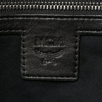 MCM Visetos Anya Zip Top Shopper Tote Black Silver 6 of 11