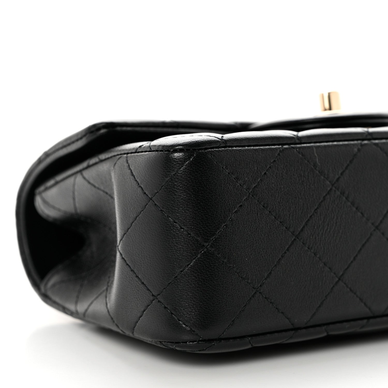 Chanel Lambskin Quilted Mini Top Handle Rectangular Flap Black 8 of 9