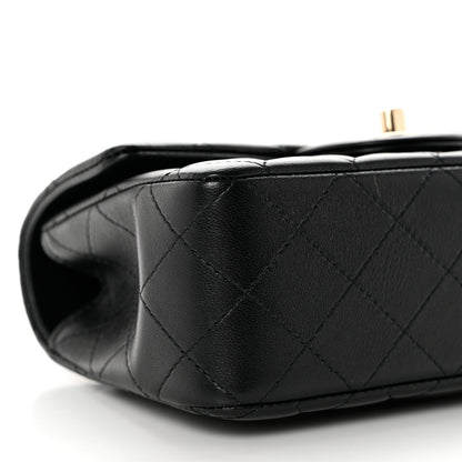 Chanel Lambskin Quilted Mini Top Handle Rectangular Flap Black 8 of 9