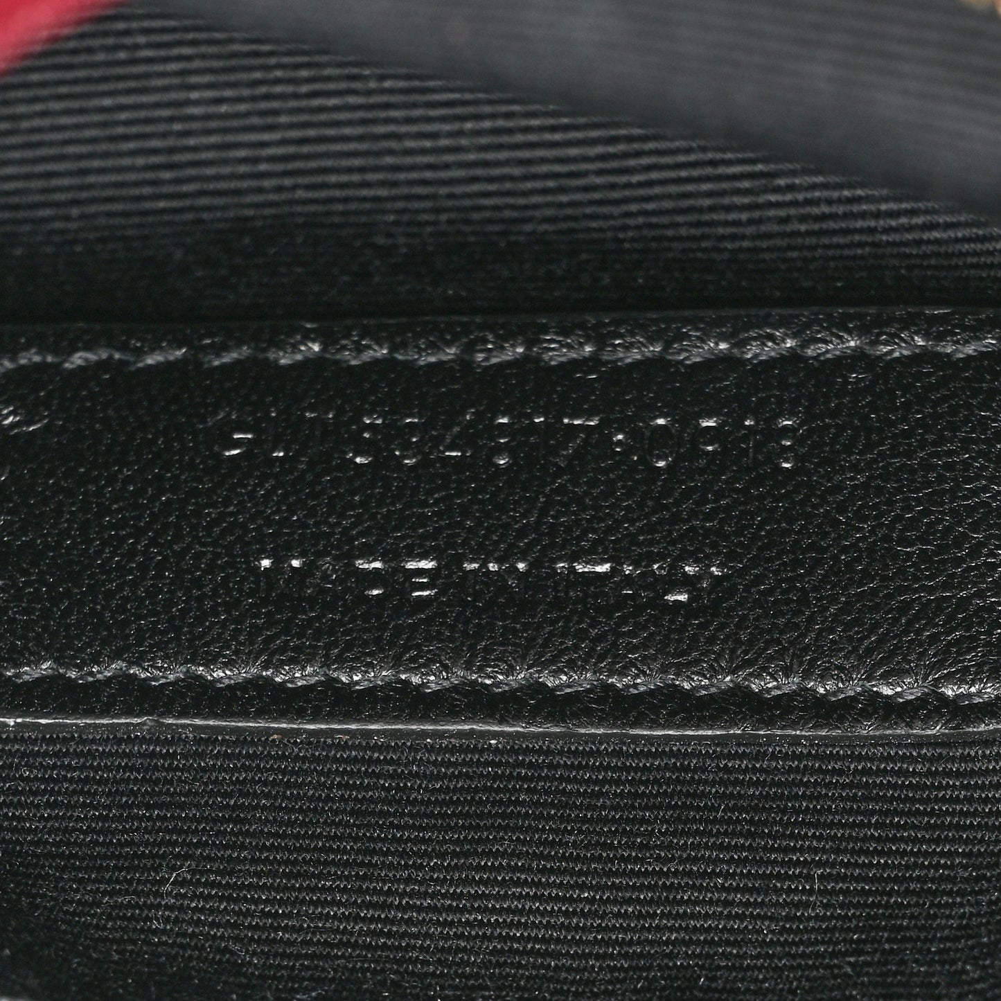 Calfskin Matelasse Monogram Lou Belt Bag Dark Legion Red