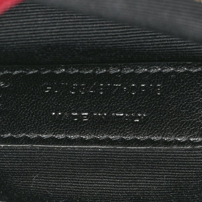 Saint Laurent Calfskin Matelasse Monogram Lou Belt Bag Dark Legion Red 7 of 9