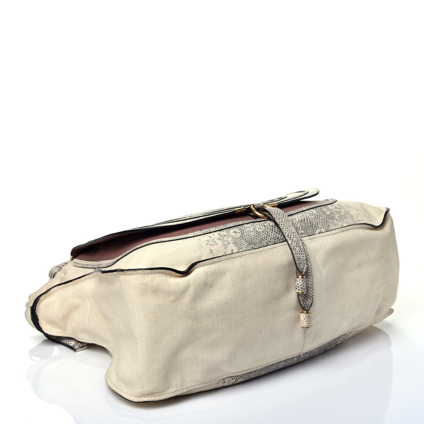 Calfskin Lizard Embossed Large Marcie Satchel