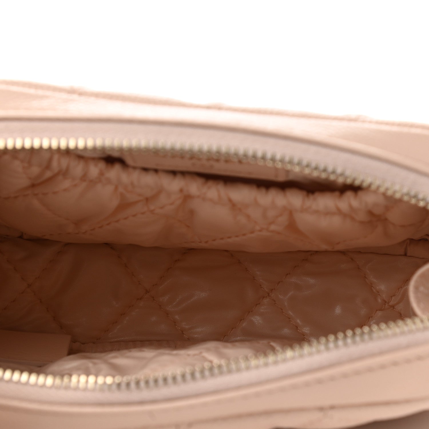 Chanel Caviar Quilted Small Curvy Pouch Cosmetic Case Light Beige 5 of 8