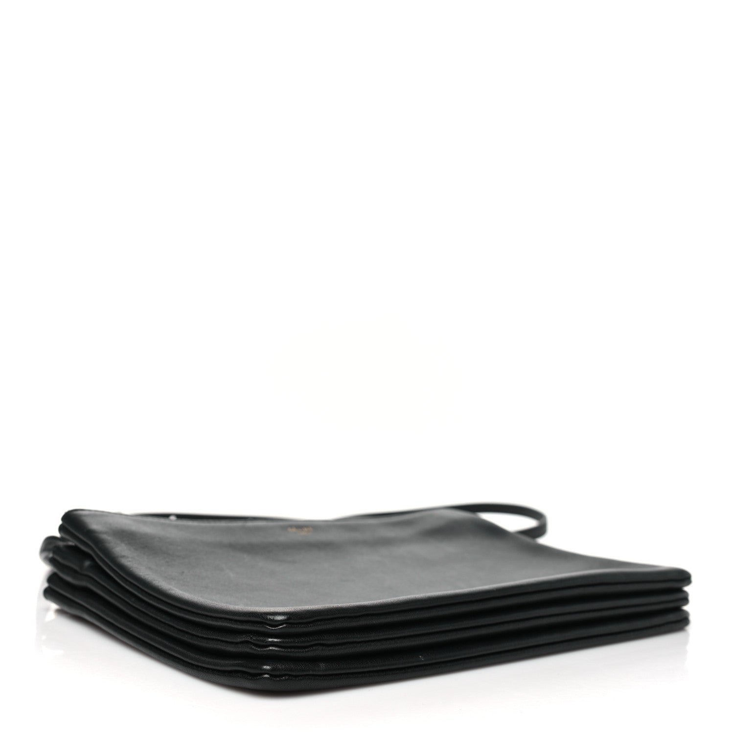 Celine Lambskin Large Trio Crossbody Bag Black 4 of 11
