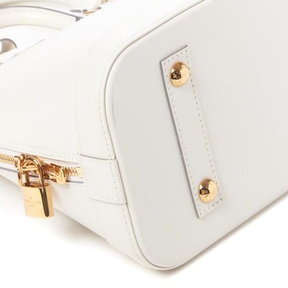Louis Vuitton Smooth Calfskin Signature Alma PM White 5 of 7