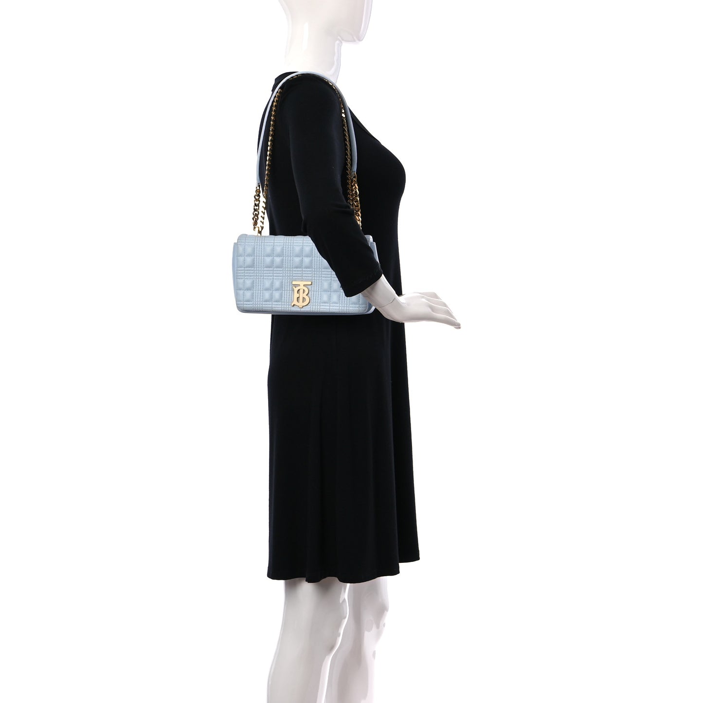 Lambskin Quilted Small Lola Bag Pale Blue