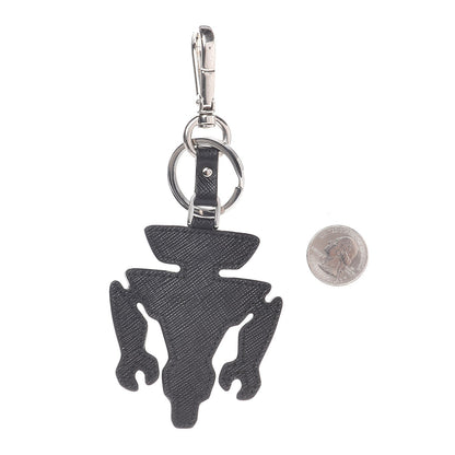 Prada Saffiano Robot Trick Keychain Black 2 of 3