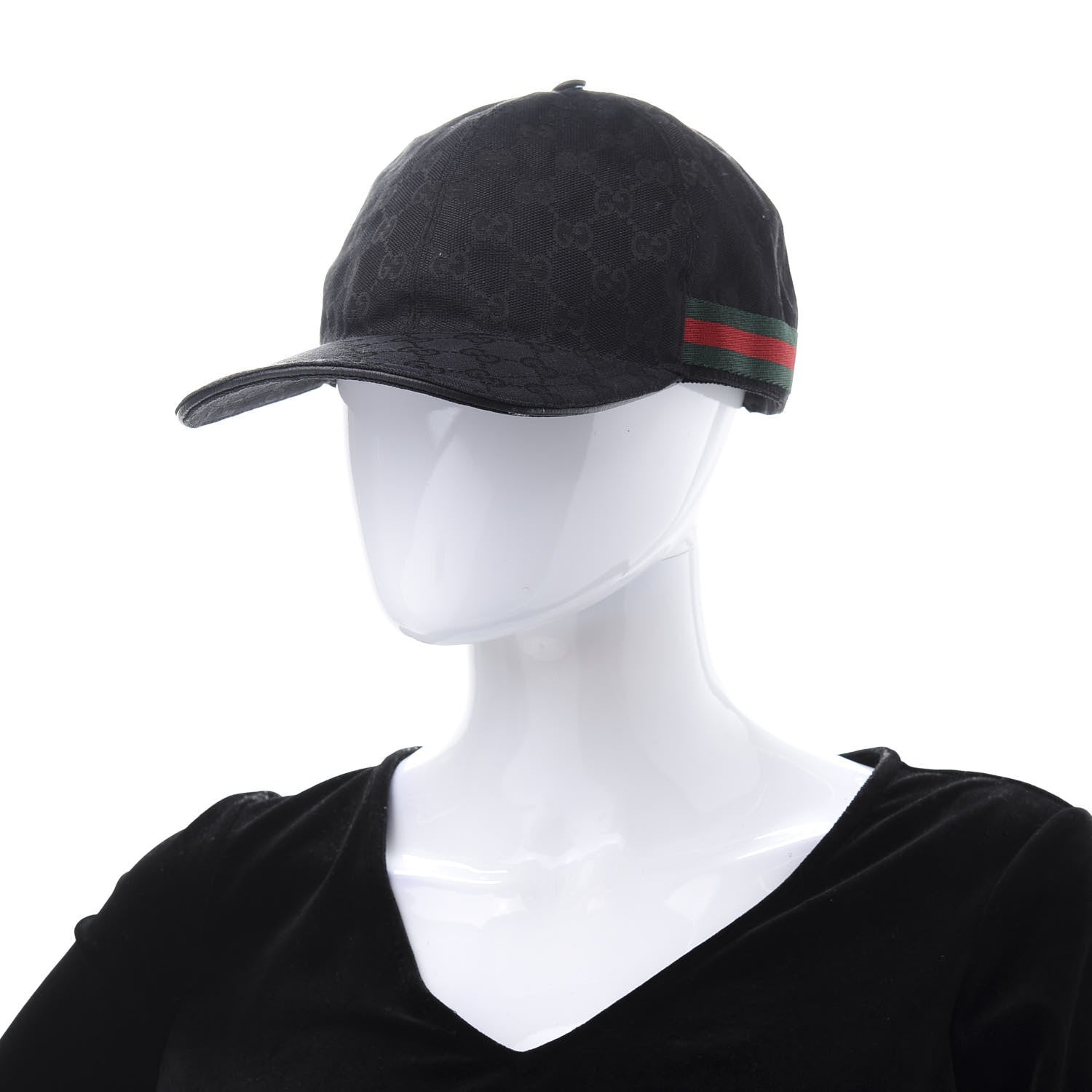 Gucci Monogram Web Baseball Hat XL Black 2 of 11
