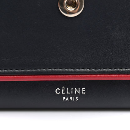 Celine Smooth Calfskin Piping Large Flap Multifunction Wallet Navy Blue 6 of 10