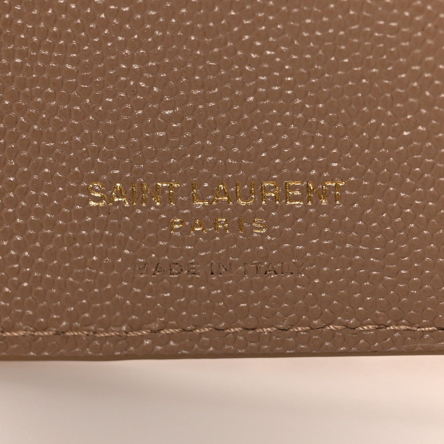 Grain De Poudre Matelasse Chevron Monogram Zipped Two-Part Wallet Dark Beige