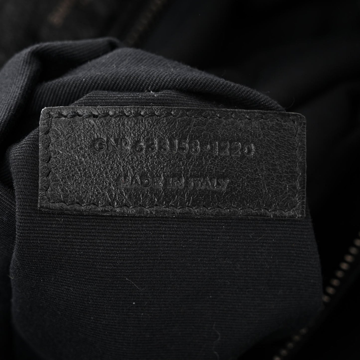 Crinkled Calfskin Matelasse Monogram Medium Niki Chain Satchel Black