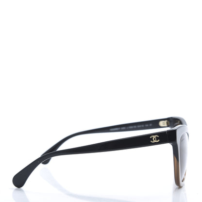 Chanel Acetate CC Cat Eye Summer Sunglasses 5350 Black Beige 3 of 8