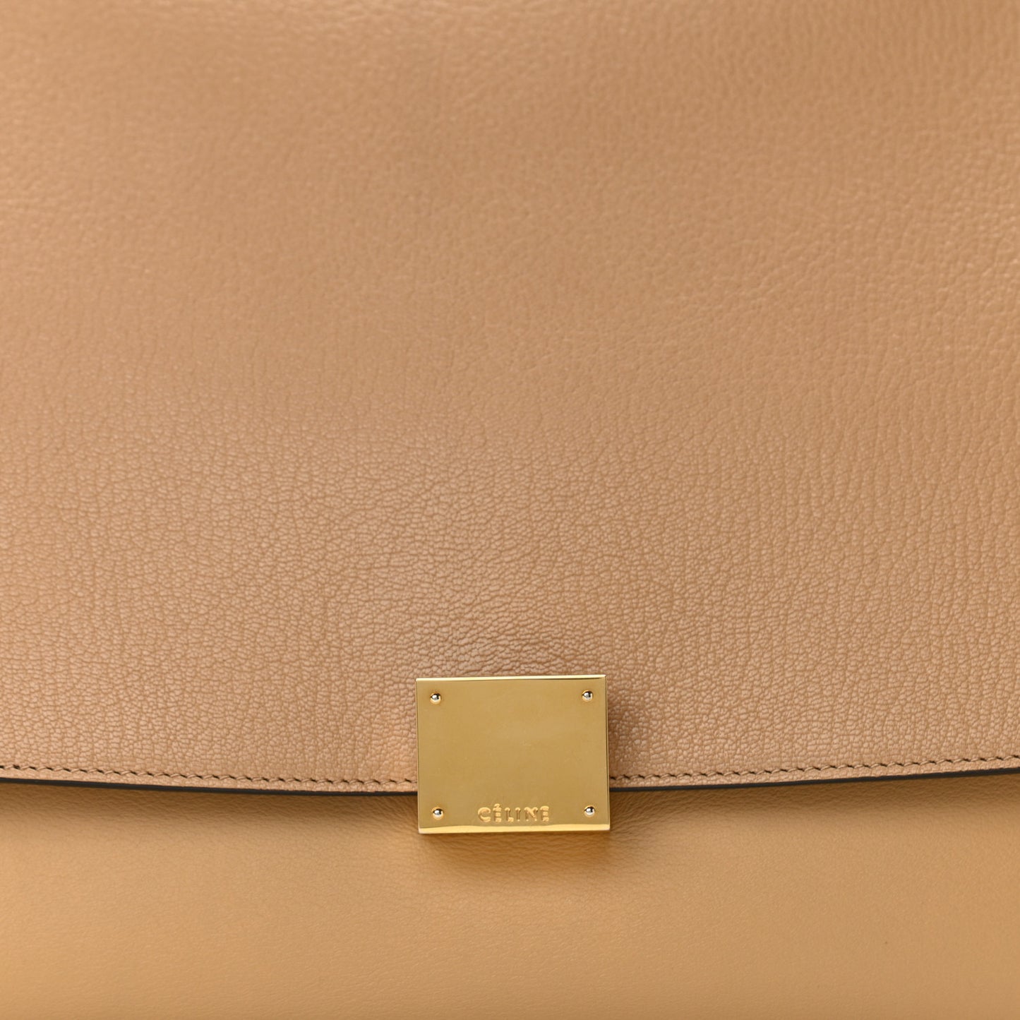 Natural Calfskin Small Trapeze Tan