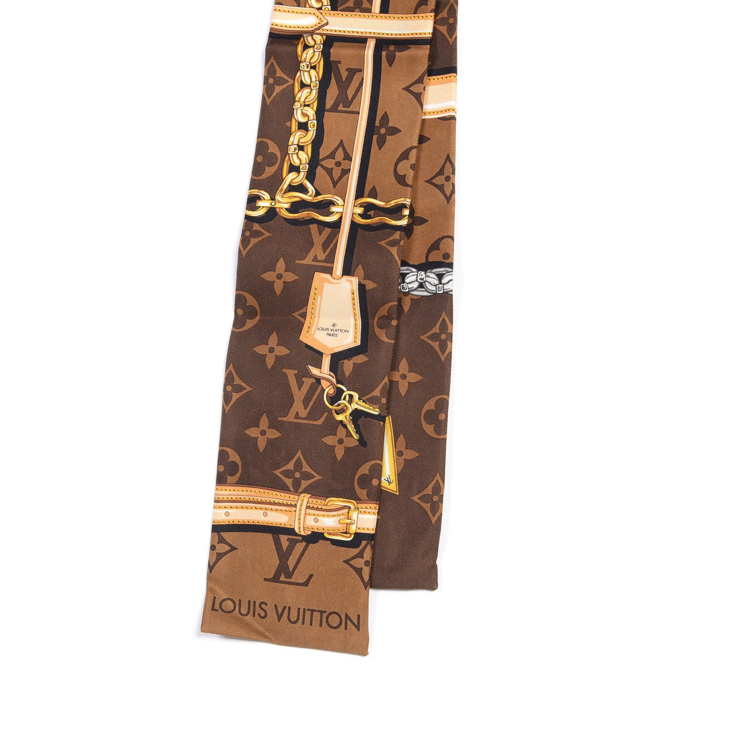 Louis Vuitton Silk Monogram Confidential Bandeau Brown 2 of 3