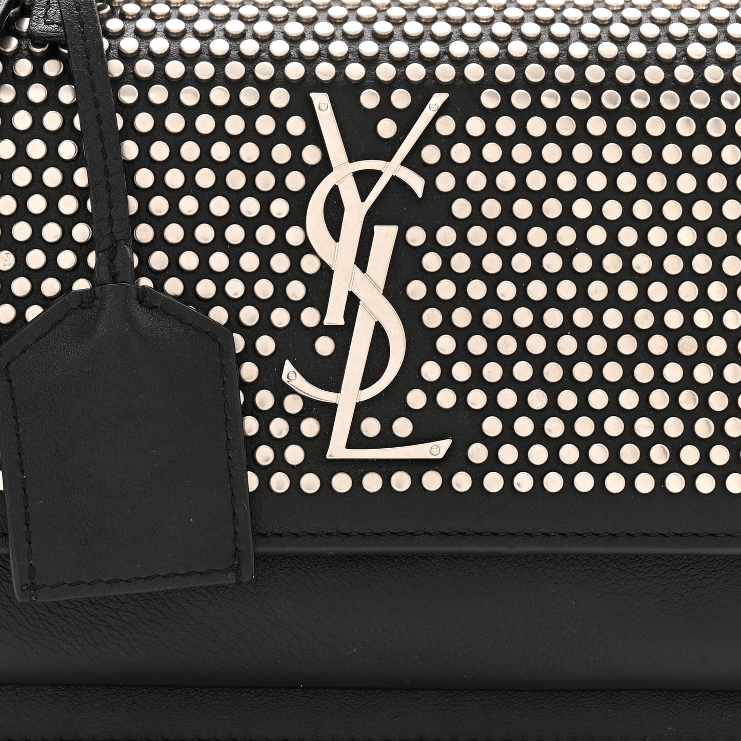 Calfskin Studded Small Monogram Sunset Black