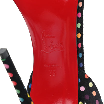 Christian Louboutin Suede O Marylin Sandals Heels 39 Black Multicolor 6 of 8