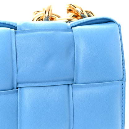 Bottega Veneta Lambskin Maxi Intrecciato Padded Chain Cassette Crossbody Bag Swimming Pool 11 of 11