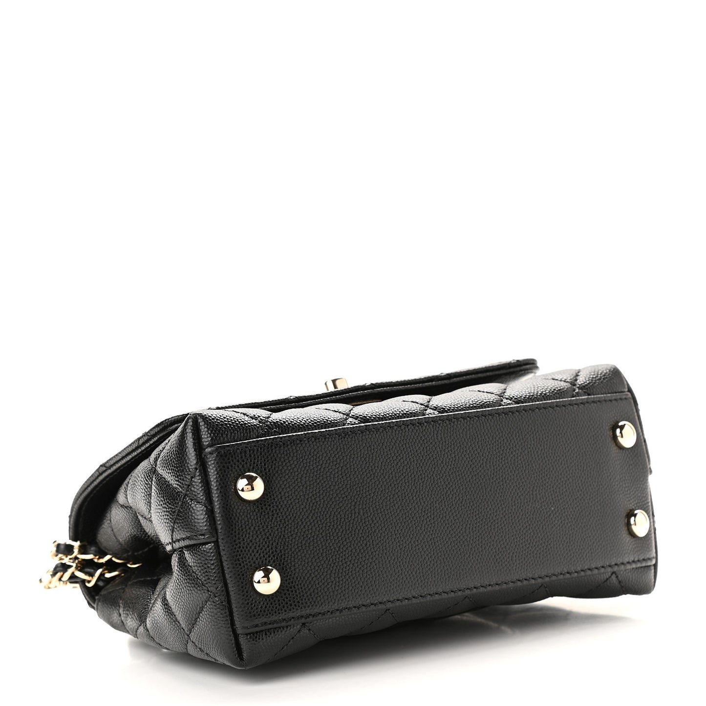 Caviar Quilted Extra Mini Coco Handle Flap Black