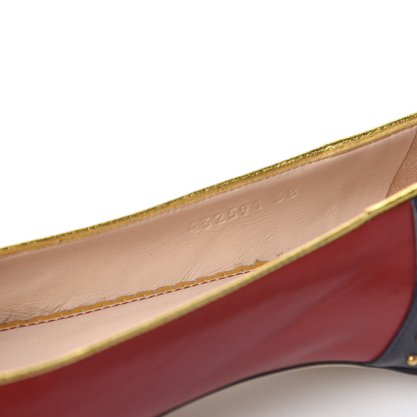 Calfskin Studded Lexi Ballerina Flats 38 Red