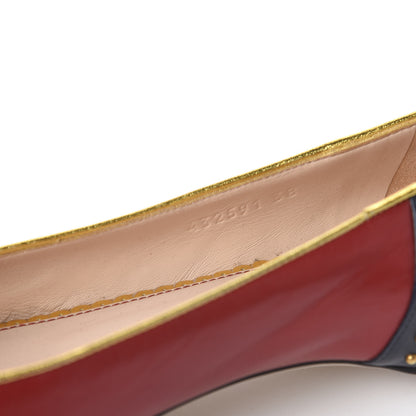Gucci Calfskin Studded Lexi Ballerina Flats 38 Red 8 of 13