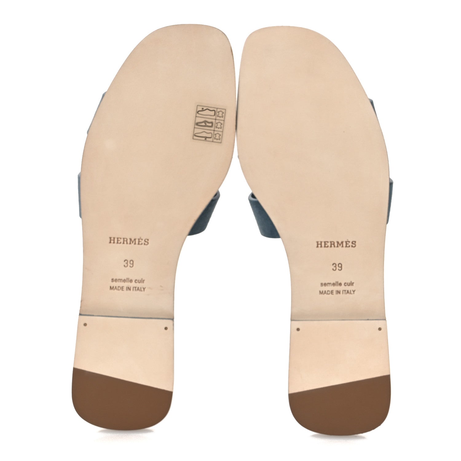 Hermes Suede Goatskin Oran Sandals 39 Bleu Tonnerre 39 Bleu Tonnerre 7 of 12