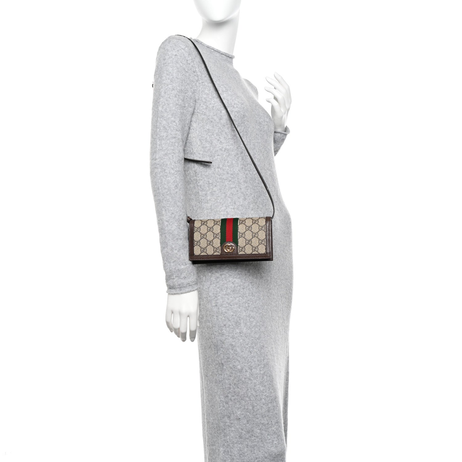 Gucci GG Supreme Monogram Web Ophidia Belt Bag Beige Ebony New Acero 2 of 9