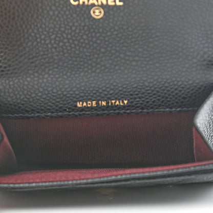 Chanel Caviar Quilted Flap Card Holder Wallet Black 5 of 10