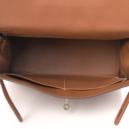 Hermes Togo Kelly Retourne 35 Gold 5 of 17