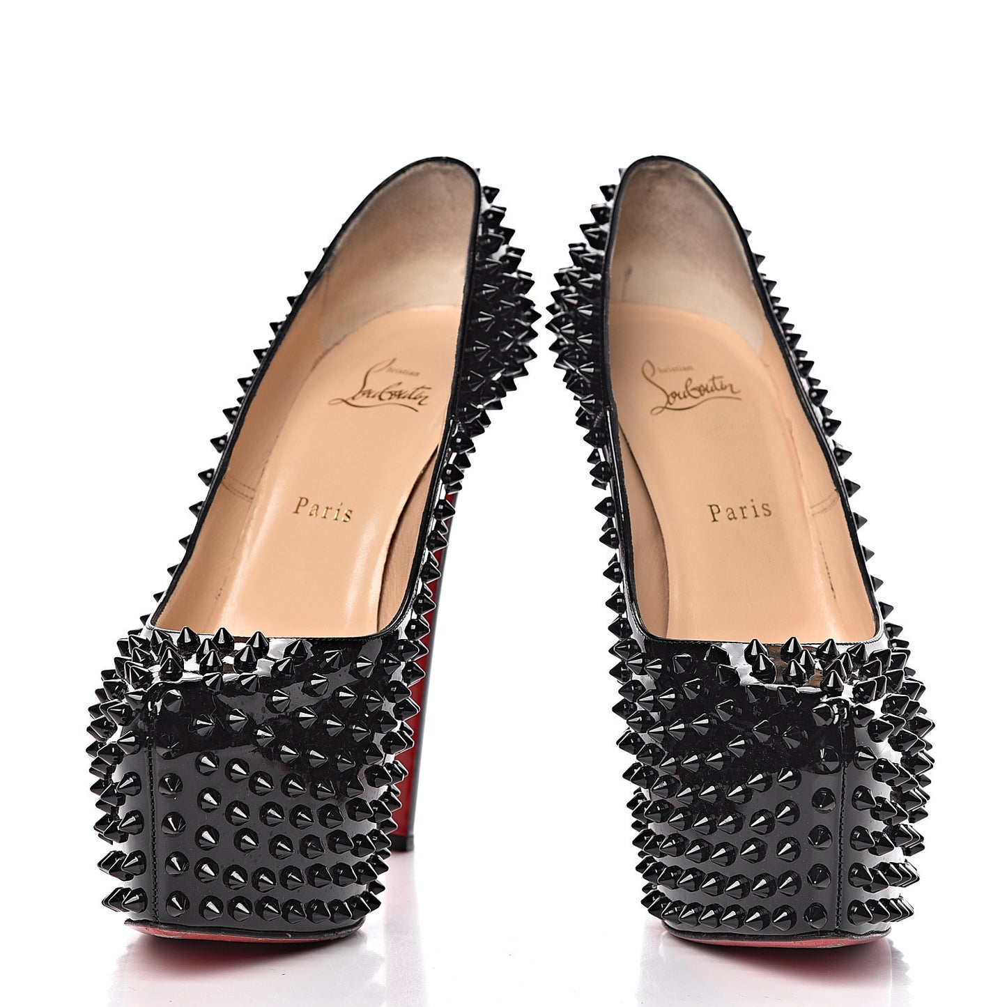 Patent Daffodile Spikes 160 Pumps 40 Black