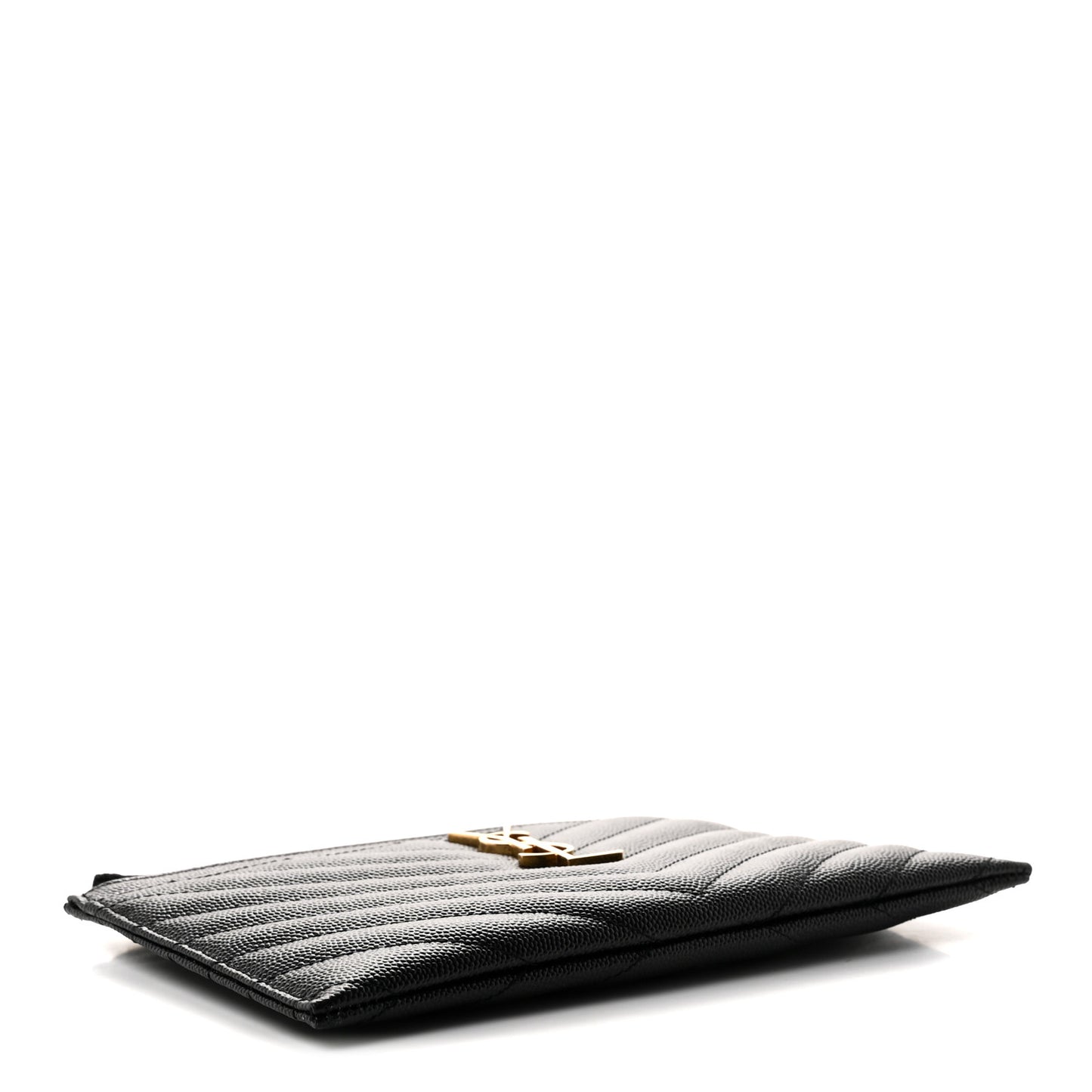 Grain De Poudre Chevron Monogram Bill Pouch Black